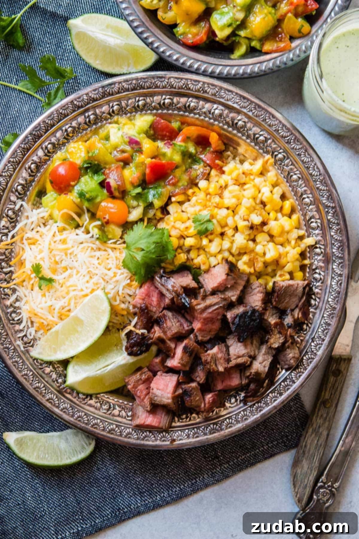 Easy Grilled Steak Burrito Bowls are great for easy meal prep recipes full of corn, quinoa, a killer mango avocado salsa and more! Easy Grilled Steak Burrito Bowls are great for easy meal prep recipes full of corn, quinoa, a killer mango avocado salsa and more!