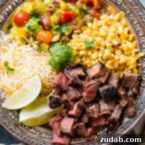 Effortless Grilled Steak Burrito Bowls 2 Marinate flank steak for 24 hours for the ultimate flavor, then grill to no more than medium temperature and slice on the bias for the best steak ever. ohsweetbasil.com