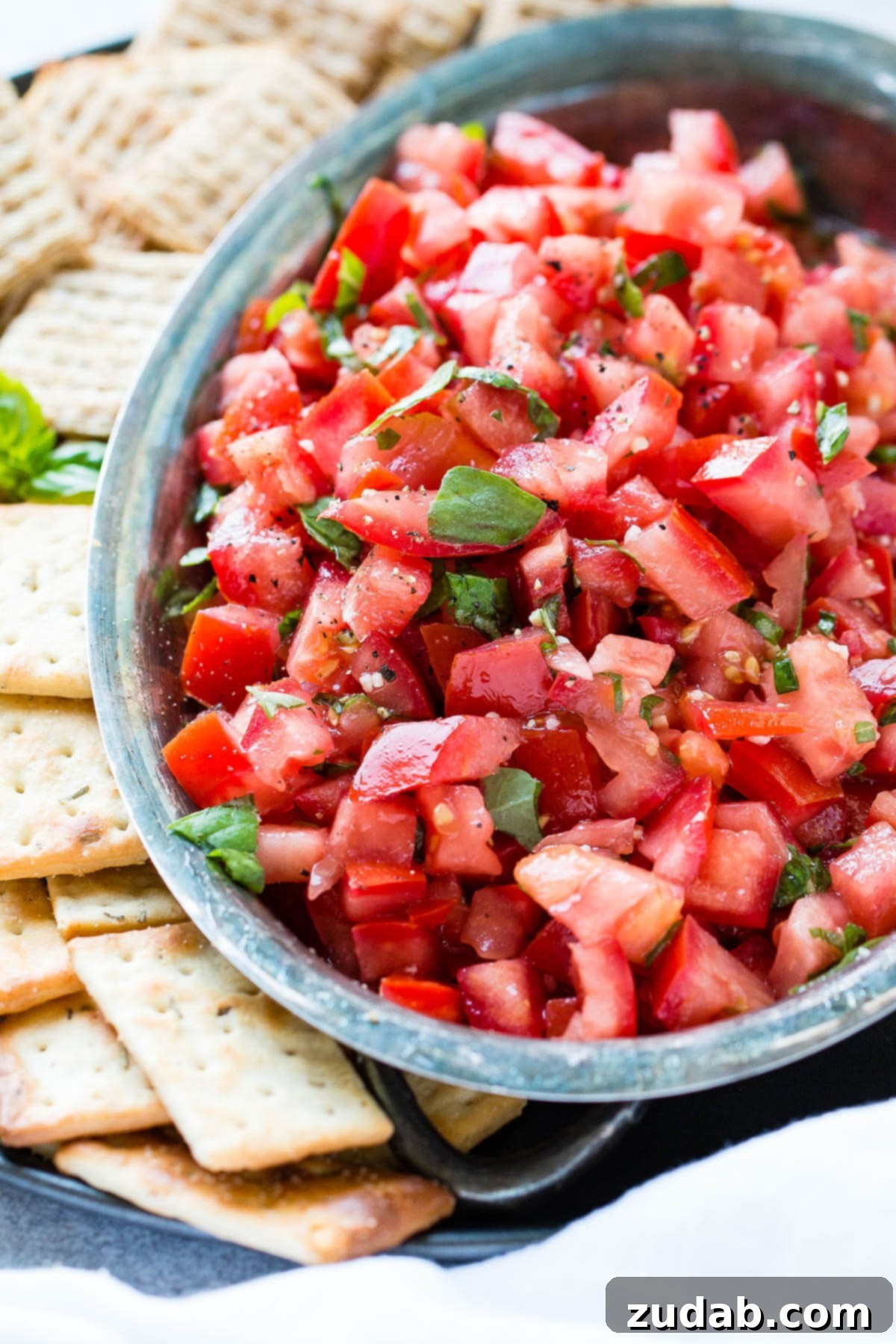 It doesn't take traveling to Italy to know that the simple, classic bruschetta appetizer recipe is the perfect way to use summer tomatoes or impress holiday guests. It doesn't take traveling to Italy to know that the simple, classic bruschetta appetizer recipe is the perfect way to use summer tomatoes or impress holiday guests. ohsweetbasil.com