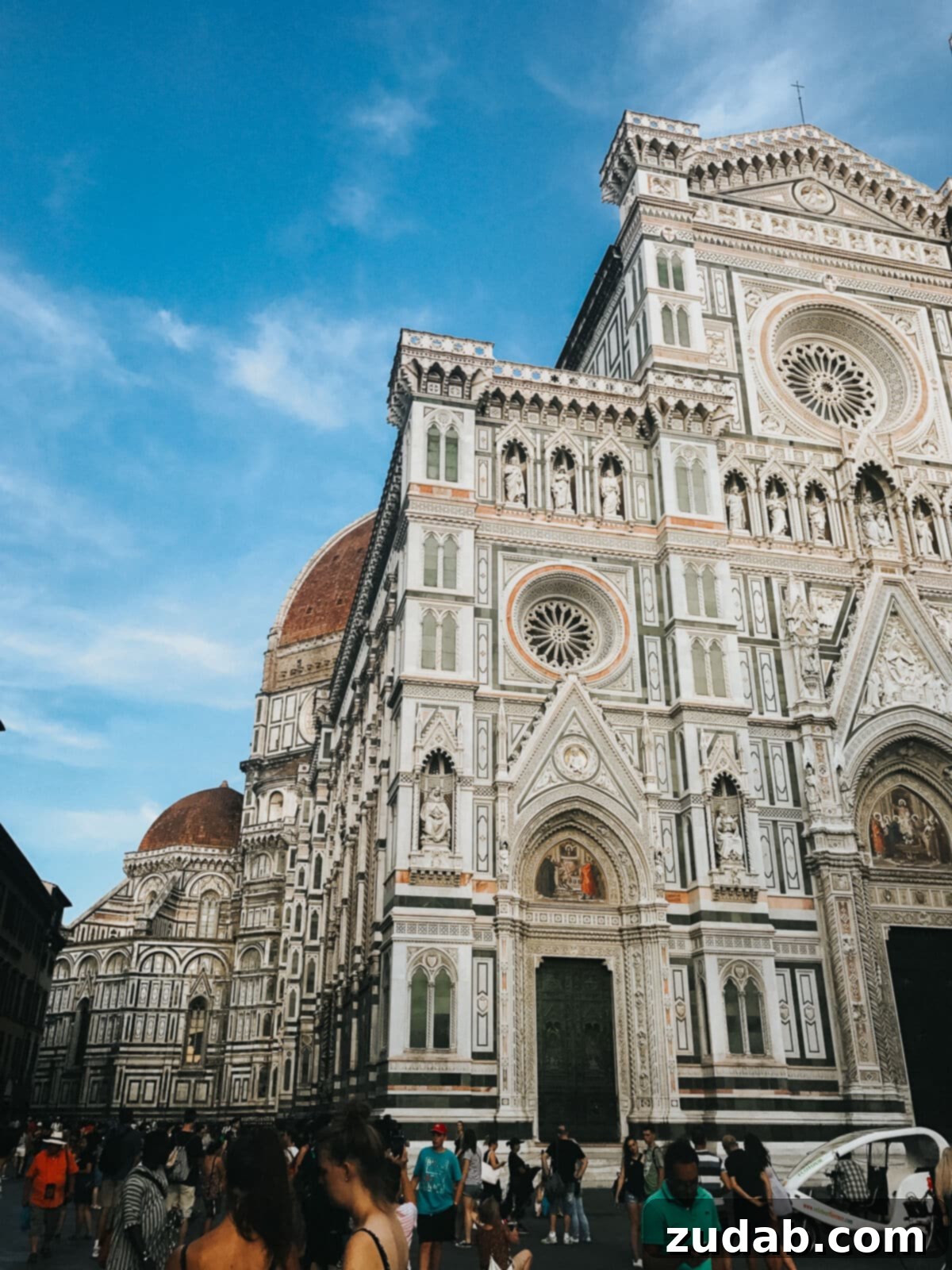 Your Blueprint for a European Adventure 12 A majestic view of the Duomo in Florence, Italy. Take a moment to truly appreciate the intricate details and magnificent architecture of this iconic historical building. ohsweetbasil.com
