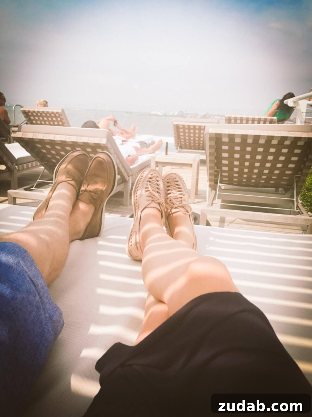 Sperry boat shoes by the JW Marriott Rooftop pool: Unmatched comfort for travelers