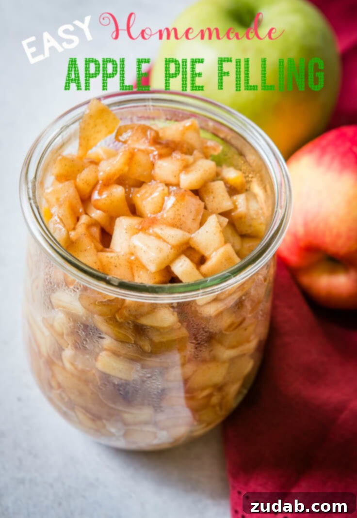 Perfect Homemade Apple Pie Filling Made Simple 5 Delicious homemade apple pie filling ready for use in a pie, with a rustic, home-baked appeal.