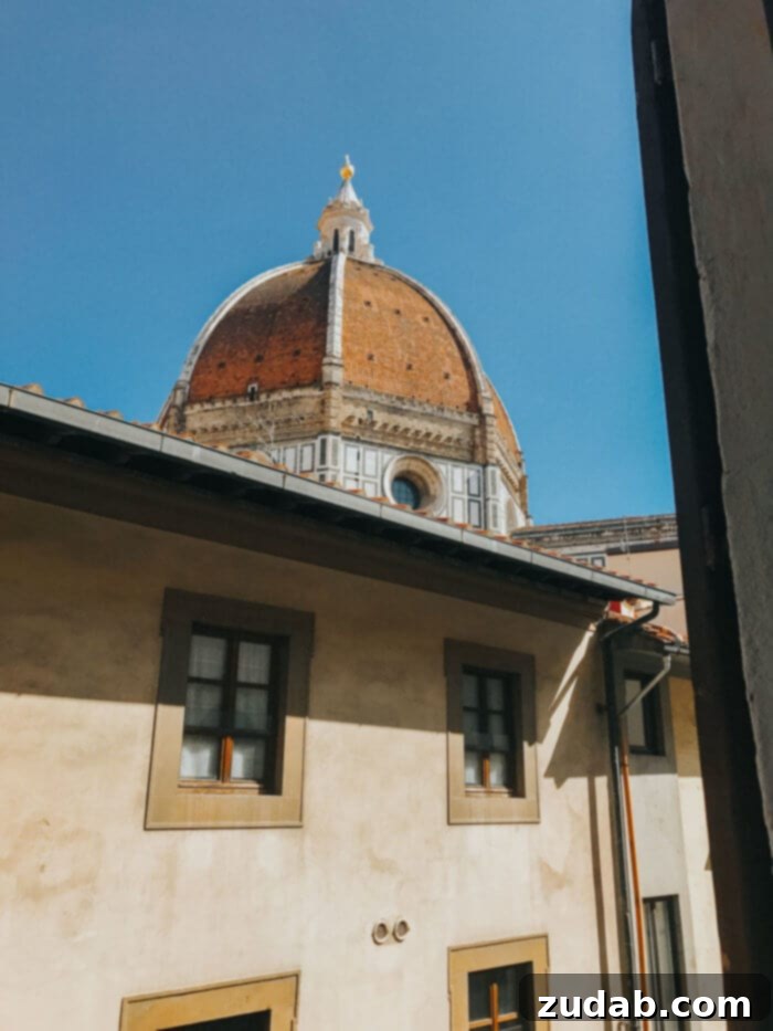 Your Definitive Florence Adventure 31 The Duomo from our Airbnb window in Florence, Italy