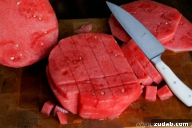 Effortless Watermelon Cuts 4 Slicing into Rings