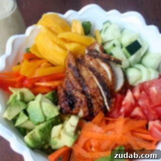 Delicious Teriyaki Chicken Salad ready to be served