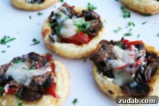 Thoughtful Ways to Celebrate Mom 6 Elegant Crimini Tartletts topped with fresh herbs and a flaky crust