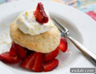 Thoughtful Ways to Celebrate Mom 10 Fluffy Lemon Shortcakes with fresh sliced strawberries and a dollop of whipped cream
