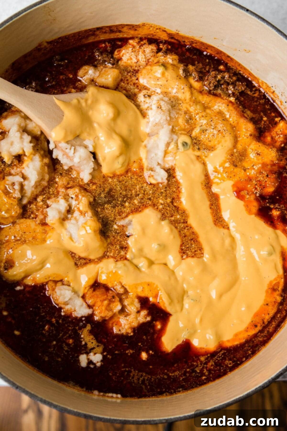 Cheesy Ground Beef Enchilada Chili 5 Key ingredients for Cheesy Ground Beef Enchilada Chili laid out on a kitchen counter, highlighting the essential salsa con queso for that signature creamy, cheesy flavor. This recipe needs only a few simple items.