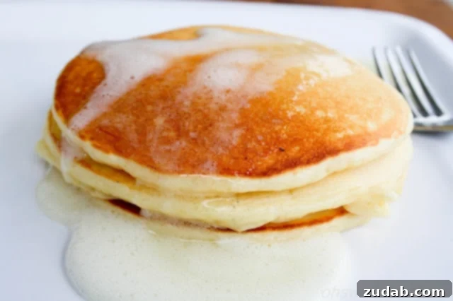 Golden Meyer Lemon Dreams 3 Meyer Lemon Pancakes on a plate