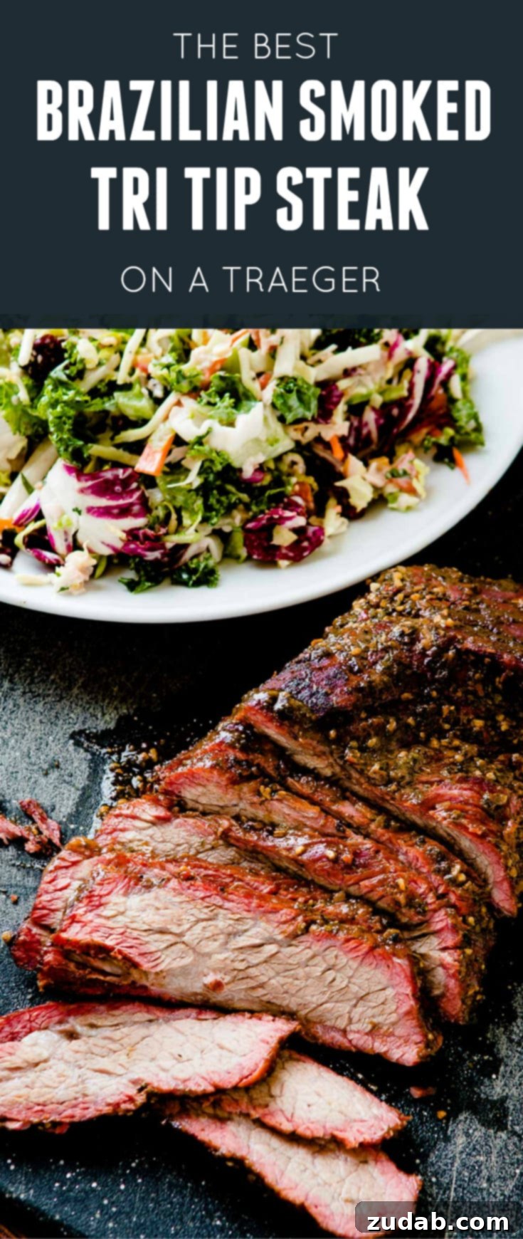 Smoky Samba: Traeger's Brazilian Tri-Tip 4 You need a Traeger and you really need to make this Brazilian smoked tri tip on a Traeger! The meat is tender, juicy and packed full of flavor!