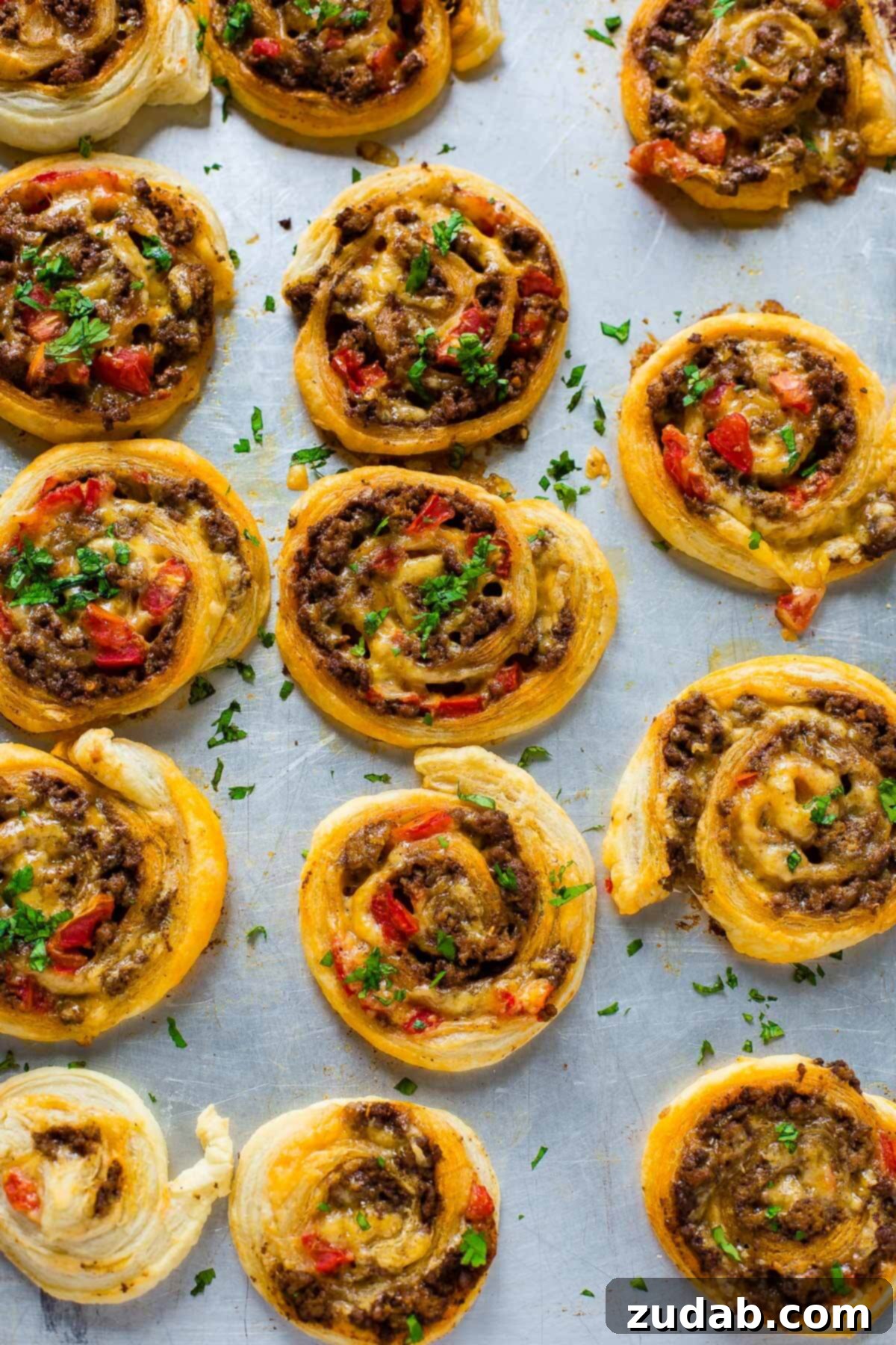 Taco Pinwheels Recipe A Visual Guide 4 Looking for a quick and easy appetizer for football? Taco pinwheels- touchdown! ohsweetbasil.com