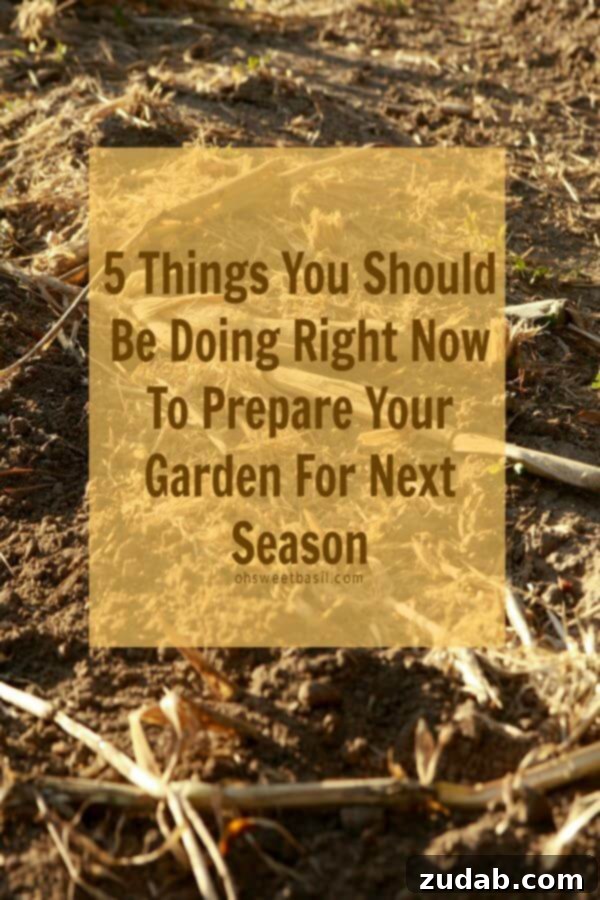 Your 6-Step Blueprint for an Organized Home 9 A vibrant autumn garden being prepared for winter, showing pruning and mulching activities