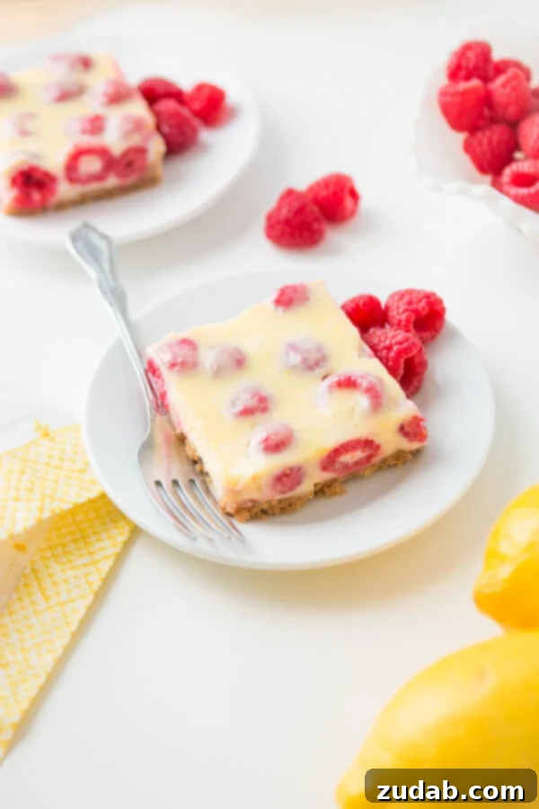 Lemon Raspberry Bars: A Perfect Blend of Sweet and Tart Lemon Raspberry Bars with a buttery graham cracker crust!