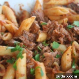 Braised Short Rib Penne 3 Penne with Braised Short Ribs