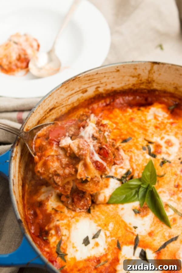 Braised Short Rib Penne 5 One pot lasagna pasta ohsweetbasil.com