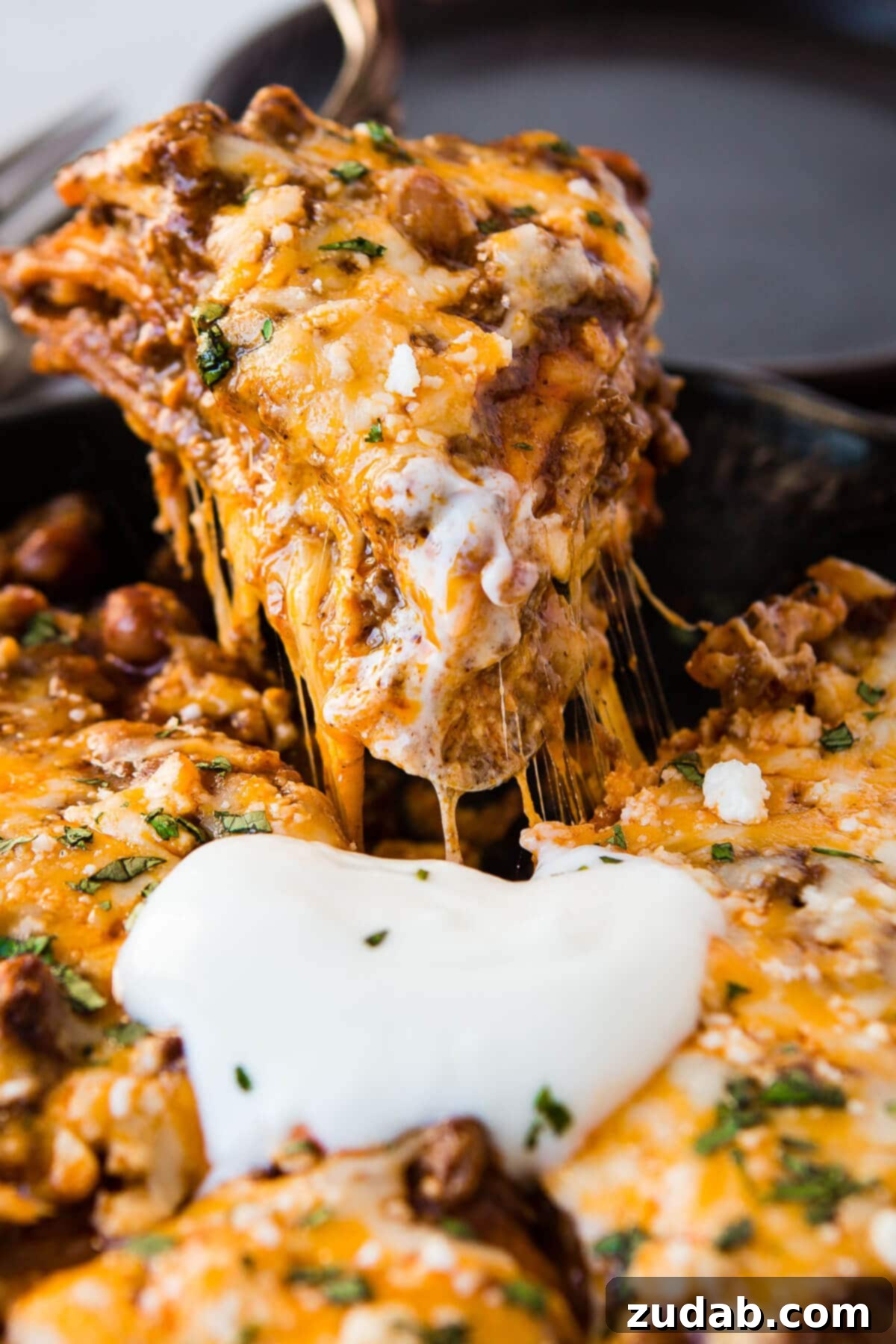 One-Pan Honey-Lime Chicken Enchilada Bake 8 Mexican Ground Beef and beans enchilada tortilla stack is what's for dinner!