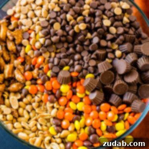 Effortless 5-Minute Reese's Treat Mix 8 Need a last minute snack recipe for a holiday party? Us too, so we are taking this easy 5 Minute Reese's Snack Mix with pretzels!