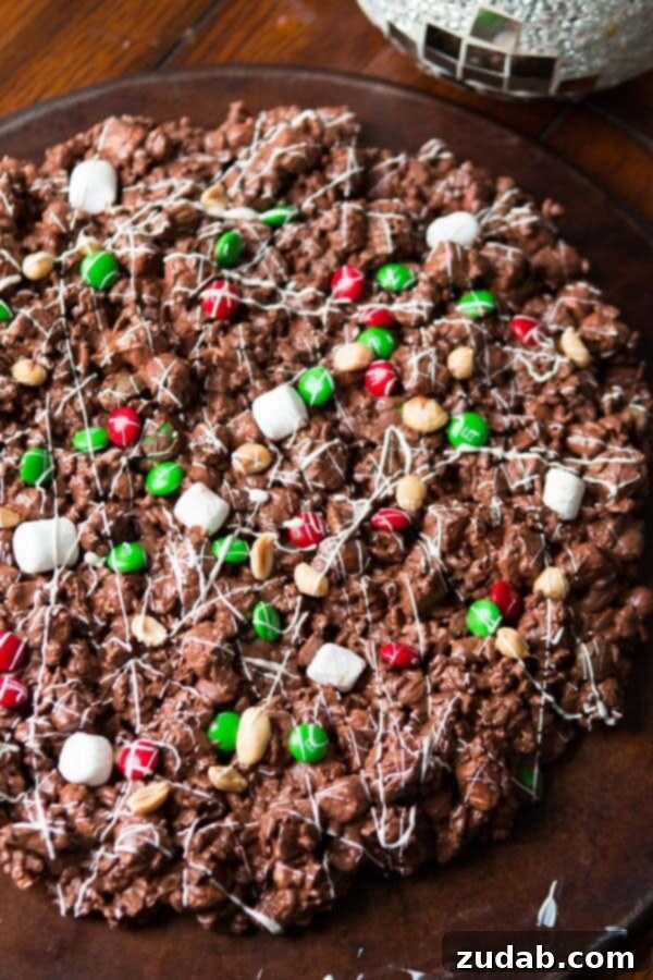 Gourmet Rocky Road Chocolate Pizza 3 Delicious M&M Chocolate Pizza, a simple and fun holiday dessert for all ages