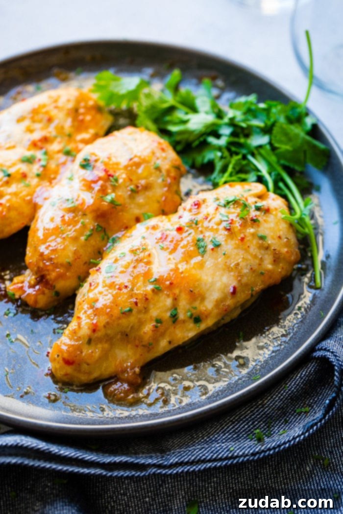 Zesty Italian Chicken 6 Oven-baked meat that’s tangy, juicy, and seasoned!