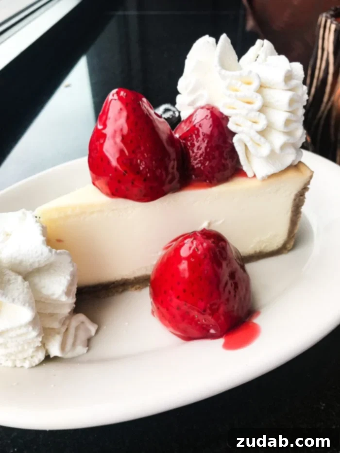 Beyond the Cheesecake: Exploring The Cheesecake Factory Universe 6 Strawberry Cheesecake at The Cheesecake Factory