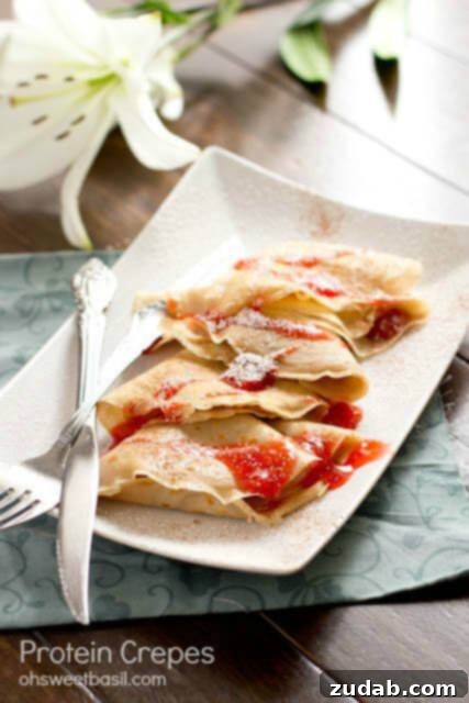 High protein crepes for a healthy and energizing breakfast
