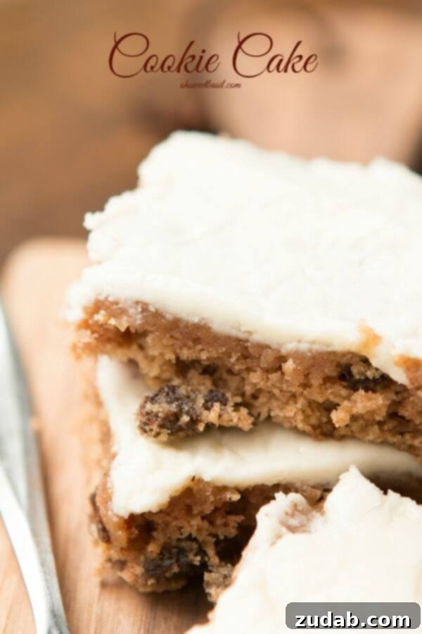 Grandma's Classic Cookie Cake Recipe - A Timeless Family Favorite Delicious Homemade Classic Cookie Cake Bars with Raisins