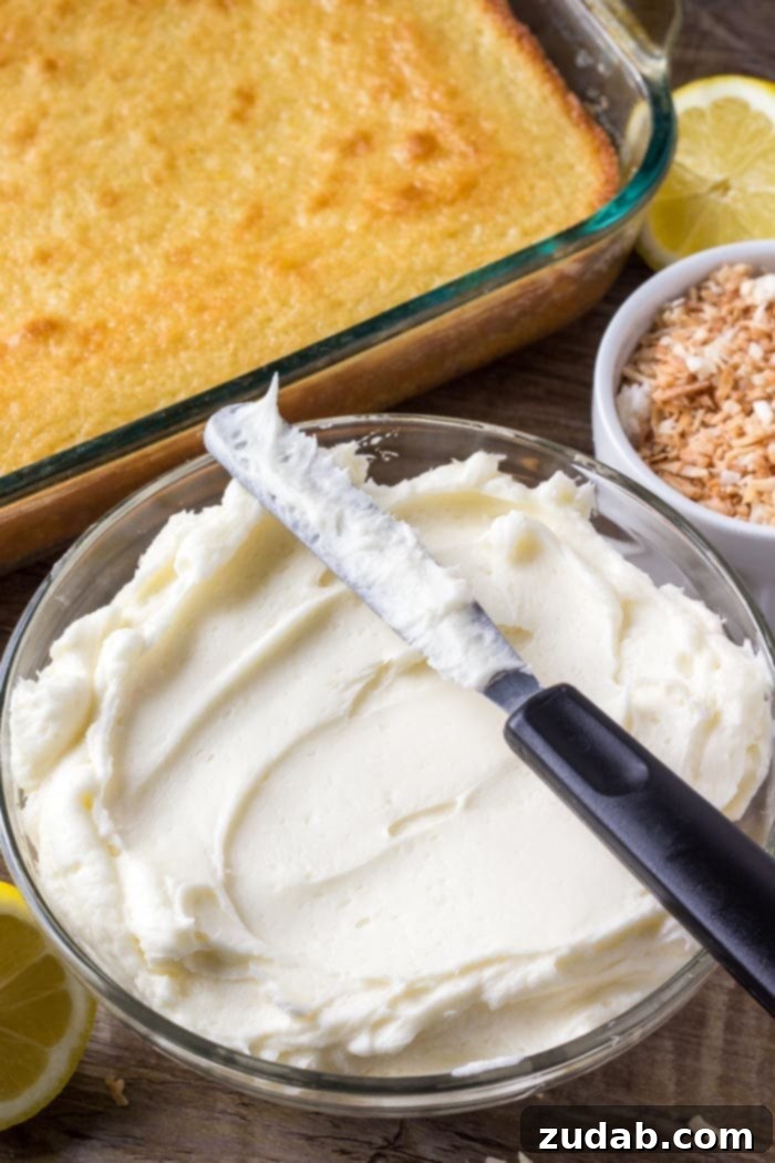 Cloud Nine Lemon Coconut Cake 5 Creamy, fluffy coconut buttercream frosting is the perfec flavor combo with moist lemon cake.