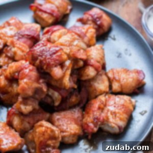 Crispy Bacon-Wrapped Chicken 2 Bacon wrapped chicken is always a hit when served at the family dinner table or served as appetizers at your next get together. Savory, juicy and delicious! ohsweetbasil.com