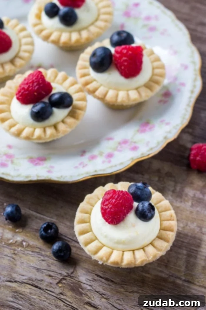 Petite Fruit Tartlets 2 Mini fruit tarts are super easy to make and so delicious. Flaky pastry, creamy vanilla filling, and fresh berries.