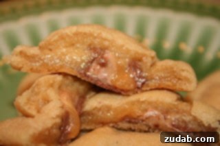 Close-up of gooey Milky Way cookie