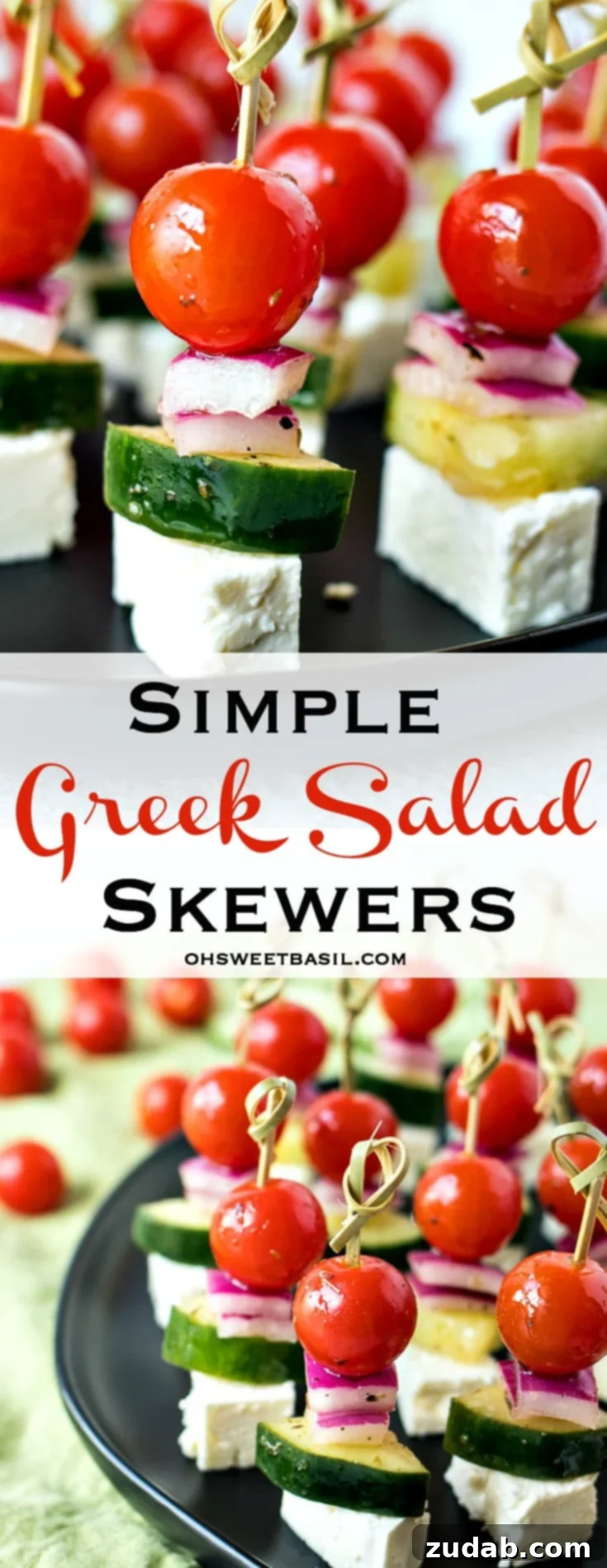 Mediterranean Mezze Skewers 7 A large, inviting platter filled with Simple Greek Salad Skewers, showing the vibrant colors of fresh ingredients, perfect for a summer spread.