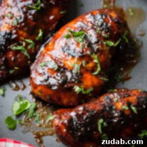 Smoky Grilled BBQ Chicken Bliss 6 Grilled BBQ Chicken on a plate
