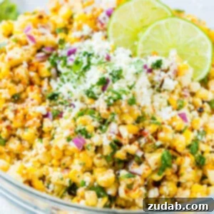 Grilled Elote Corn Salad 6 A perfectly grilled Elote Mexican Corn Salad, capturing the essence of a flavorful summer side dish.