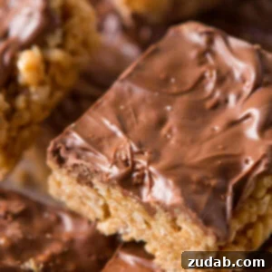 This scotcheroos peanut butter rice krispy treats recipe is seriously such an addicting treat and it only takes a couple of ingredients to make it! ohsweetbasil.com
