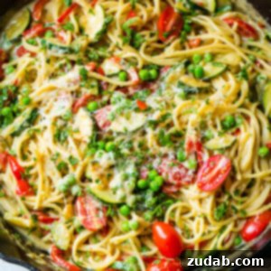 Spicy Queso Pasta Primavera