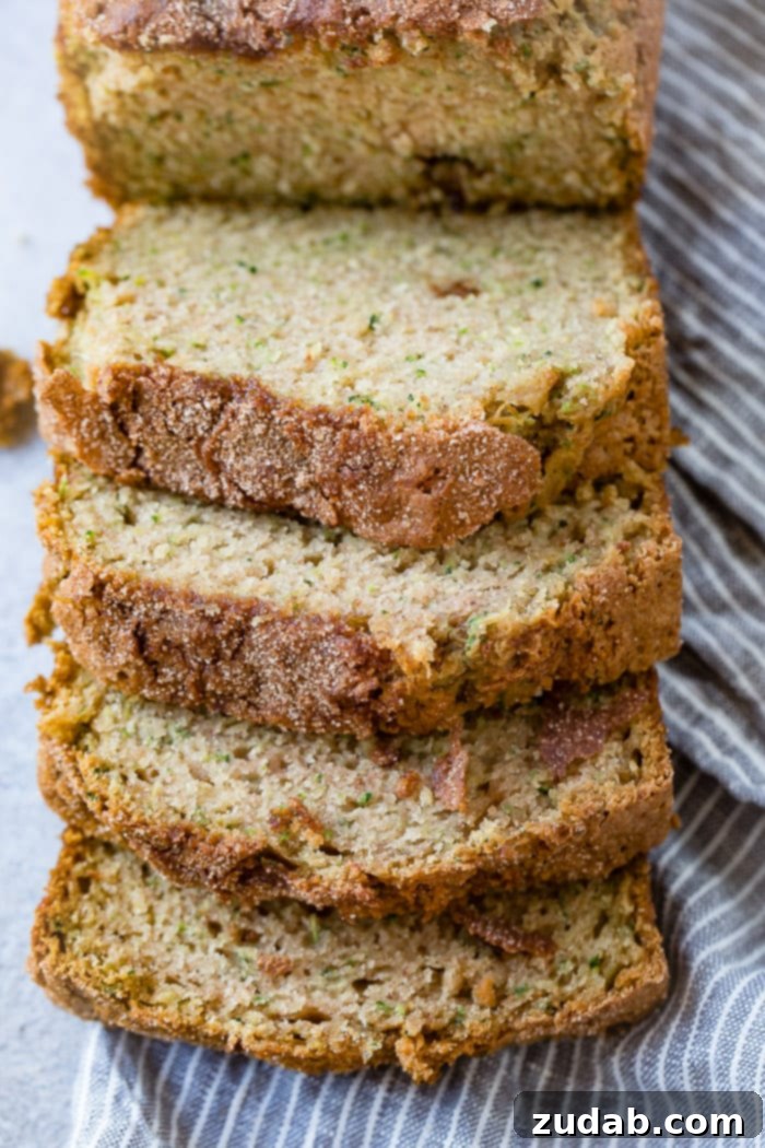 The Ultimate Zucchini Bread 7 a loaf of cinnamon sugar zucchini bread