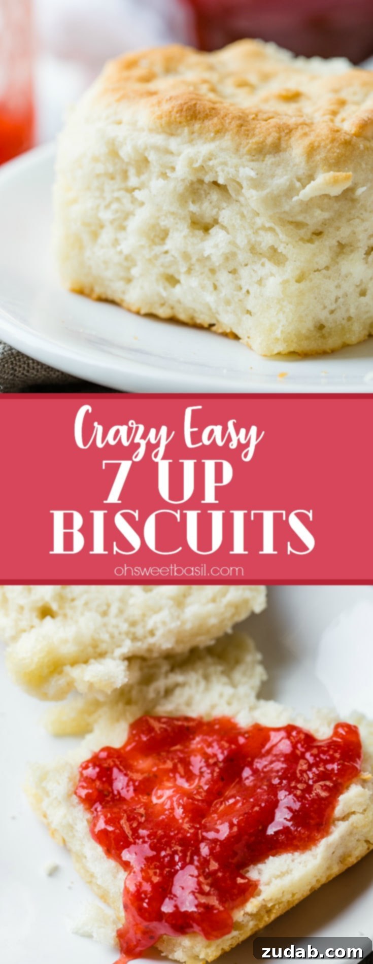 Surprisingly Easy 7 Up Biscuits 11 a close up of a flaky 7up biscuit