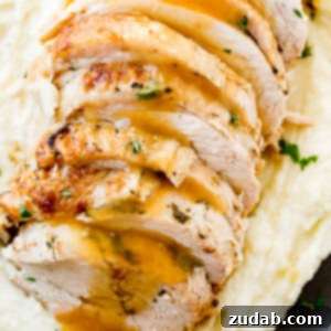 Award-Winning Instant Pot Turkey: The Ultimate Recipe 9 A perfectly cooked Instant Pot turkey breast, ready to be sliced and served.