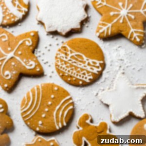 Perfectly Soft Gingerbread Cookies Recipe 8 Close-up of a decorated soft gingerbread cookie