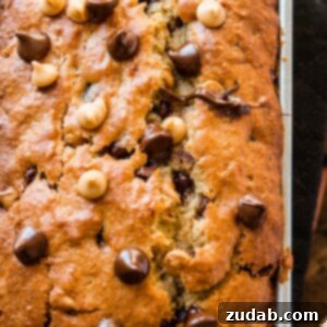 Peanut Butter Swirl Banana Bread 6 This peanut butter banana bread filled with little morsels of peanut butter and chocolate is the perfect solution to over ripe bananas ohsweetbasil.com