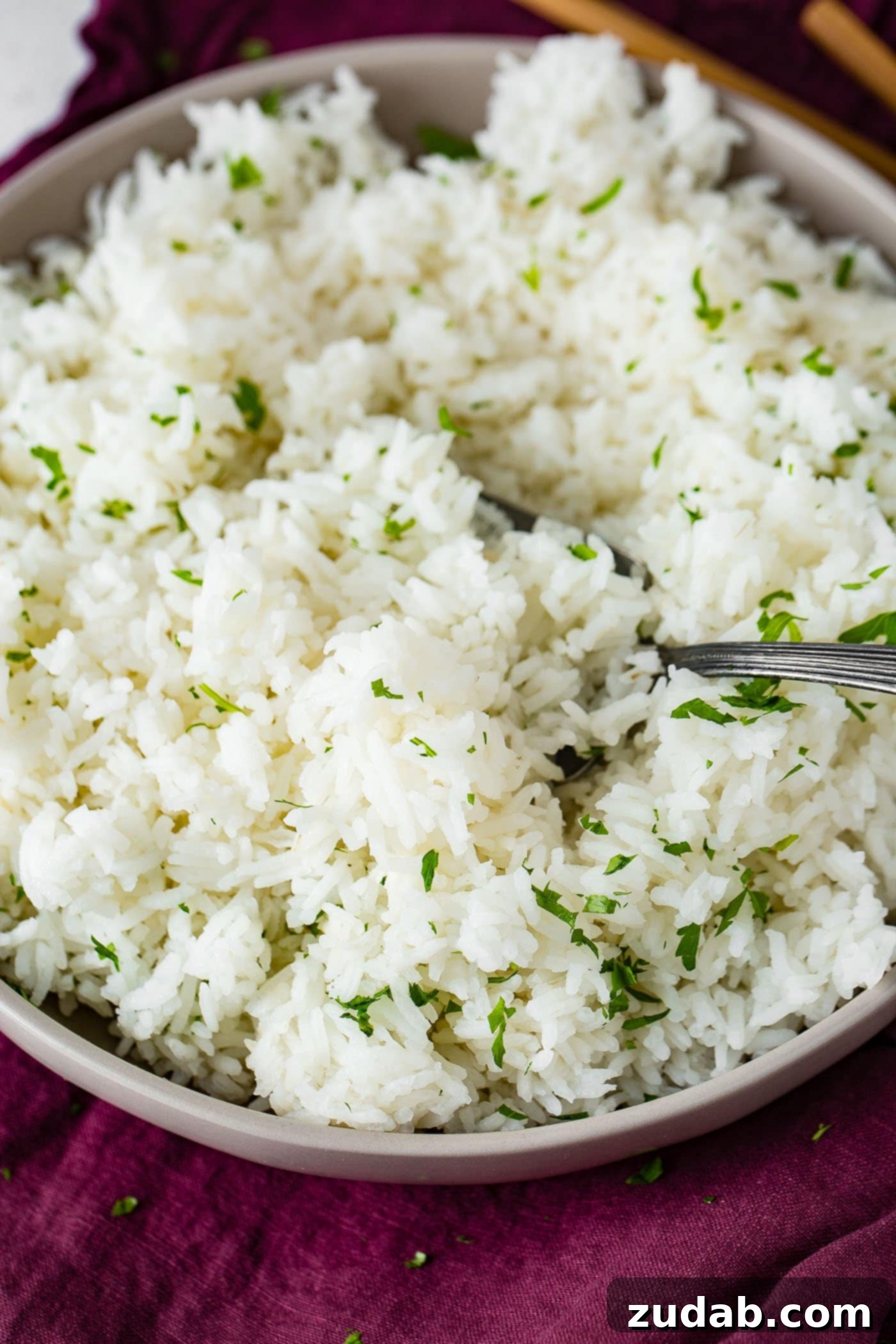 Mastering Fluffy White Rice 2 a dish of long grain white rice