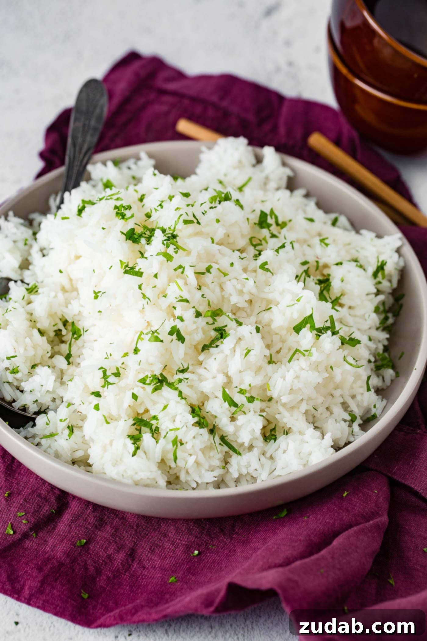 Mastering Fluffy White Rice 5 a dish of long grain white rice