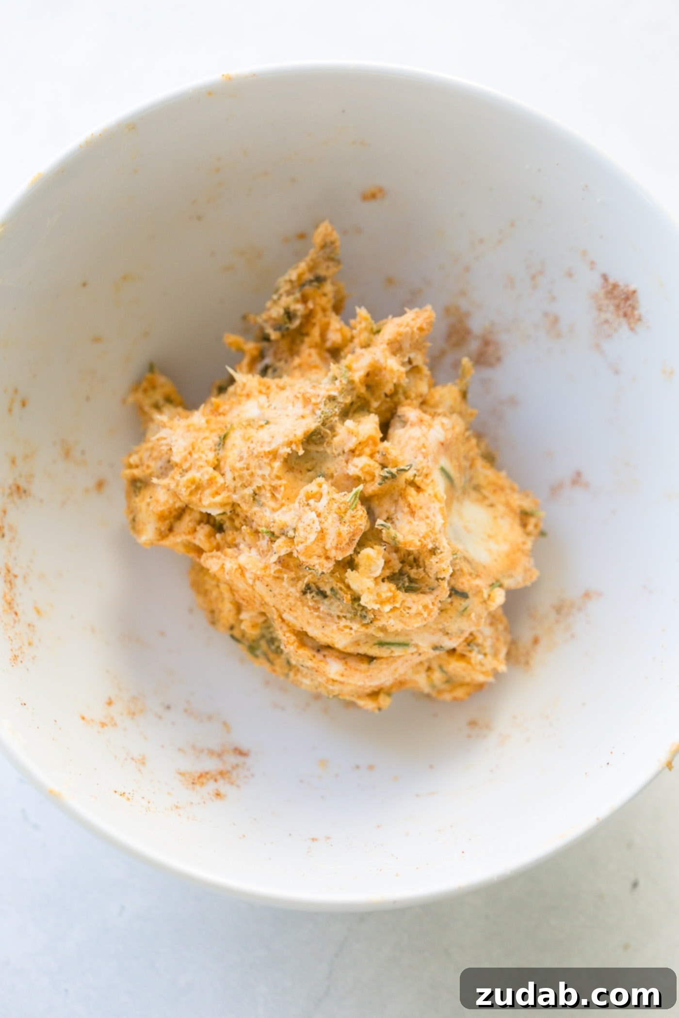 A photo of the herb compound butter used for slow cooker turkey breast.
