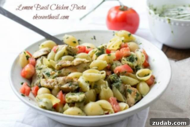 Chicken pasta with lemon basil is easy and even better it's delicious. Packed with protein and flavor this meal is perfect for summer or after a workout Chicken pasta with lemon basil is easy and even better it's delicious. Packed with protein and flavor this meal is perfect for summer or after a workout