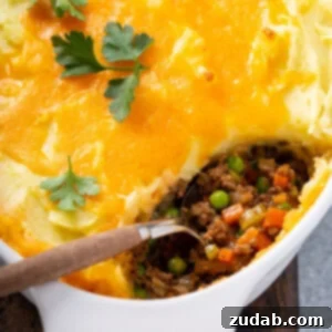 Homestyle Shepherd's Pie 2 A dish of Shepherd's Pie ready to be served