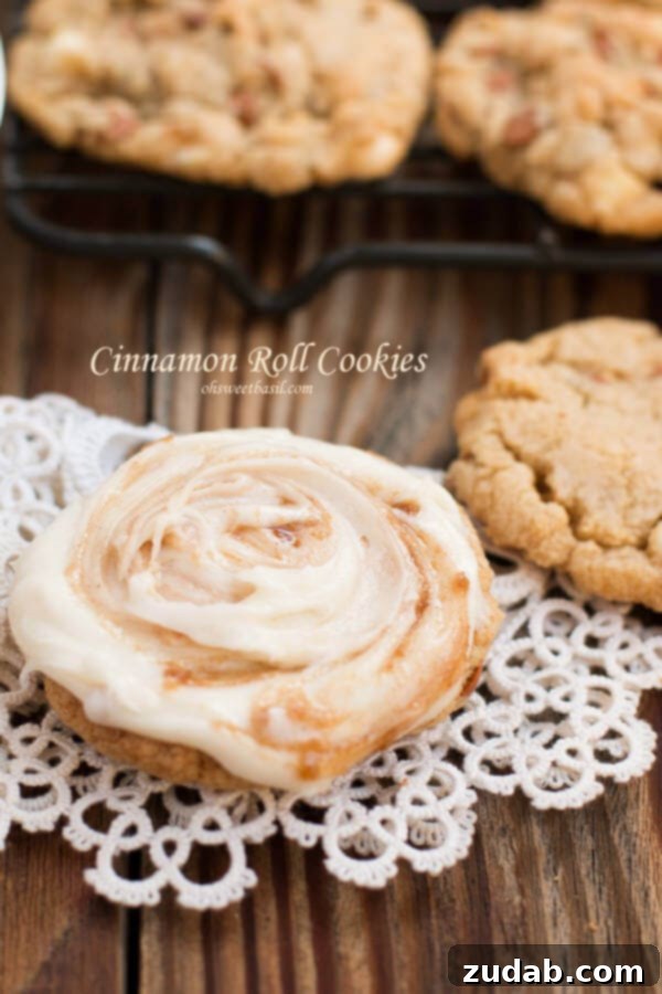 Easy Cinnamon Roll Cookies for a Quick Sweet Treat Delicious homemade cinnamon roll cookies stacked high, drizzled with sweet frosting, a perfect easy dessert