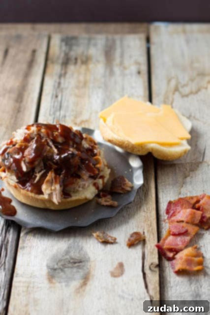 BBQ Rib Sandwiches with crispy bacon and cheddar cheese. Perfect for BBQ leftovers ohsweetbasil.com BBQ Rib Sandwiches with crispy bacon and cheddar cheese. Perfect for BBQ leftovers ohsweetbasil.com