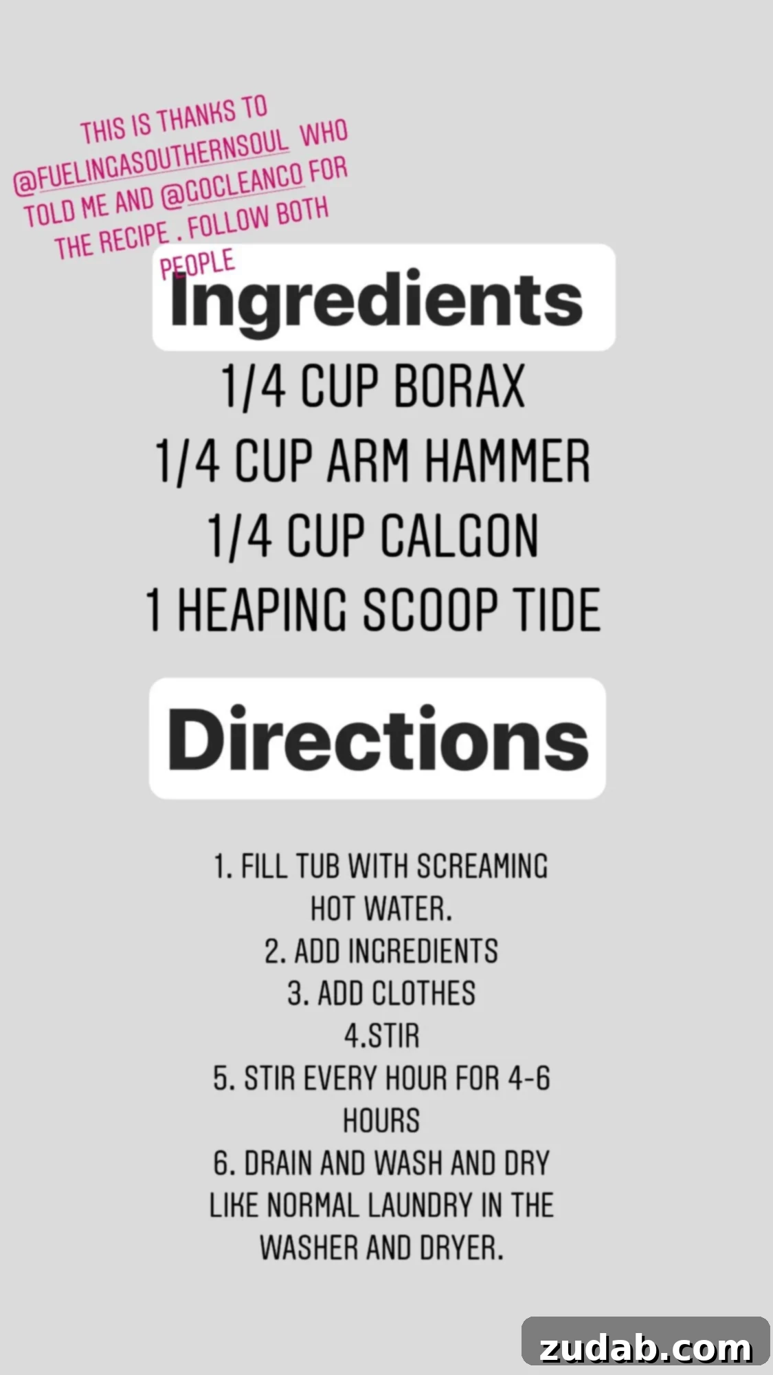 The Ultimate Laundry Deep Clean 6 ingredients and directions for stripping laundry