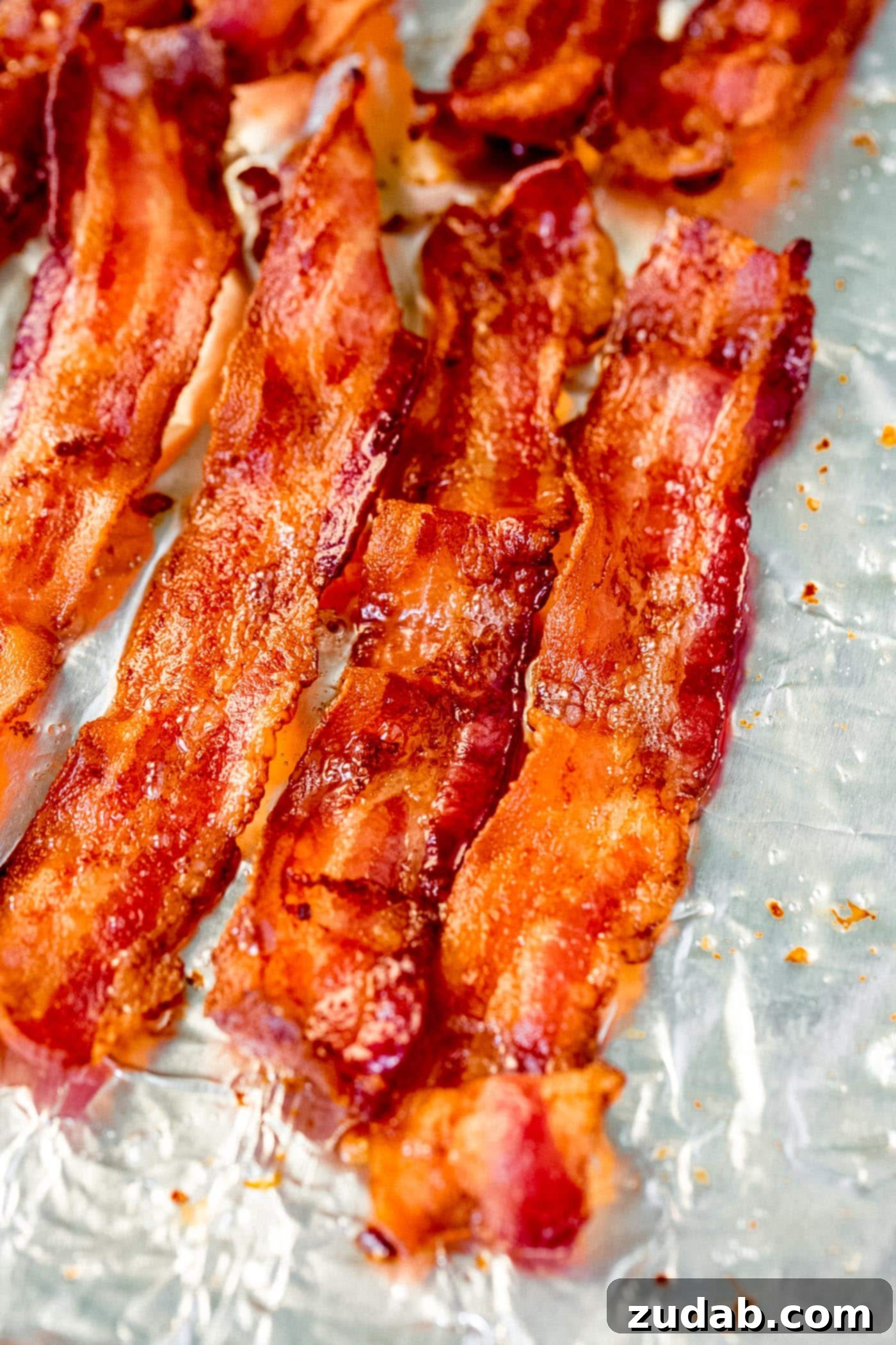 Mastering the Art of Perfect Bacon 3 Four slices of perfectly crisp bacon.