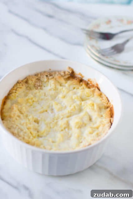 A Slice of Heaven: Lemon Blackberry Cobbler Freshly baked Lemon Blackberry Cobbler, ready to be served, ohsweetbasil.com